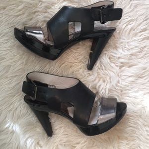 Michael Kors black and silver pumps